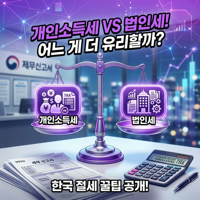 종합소득세 vs 법인세, 뭐가 유리할까?